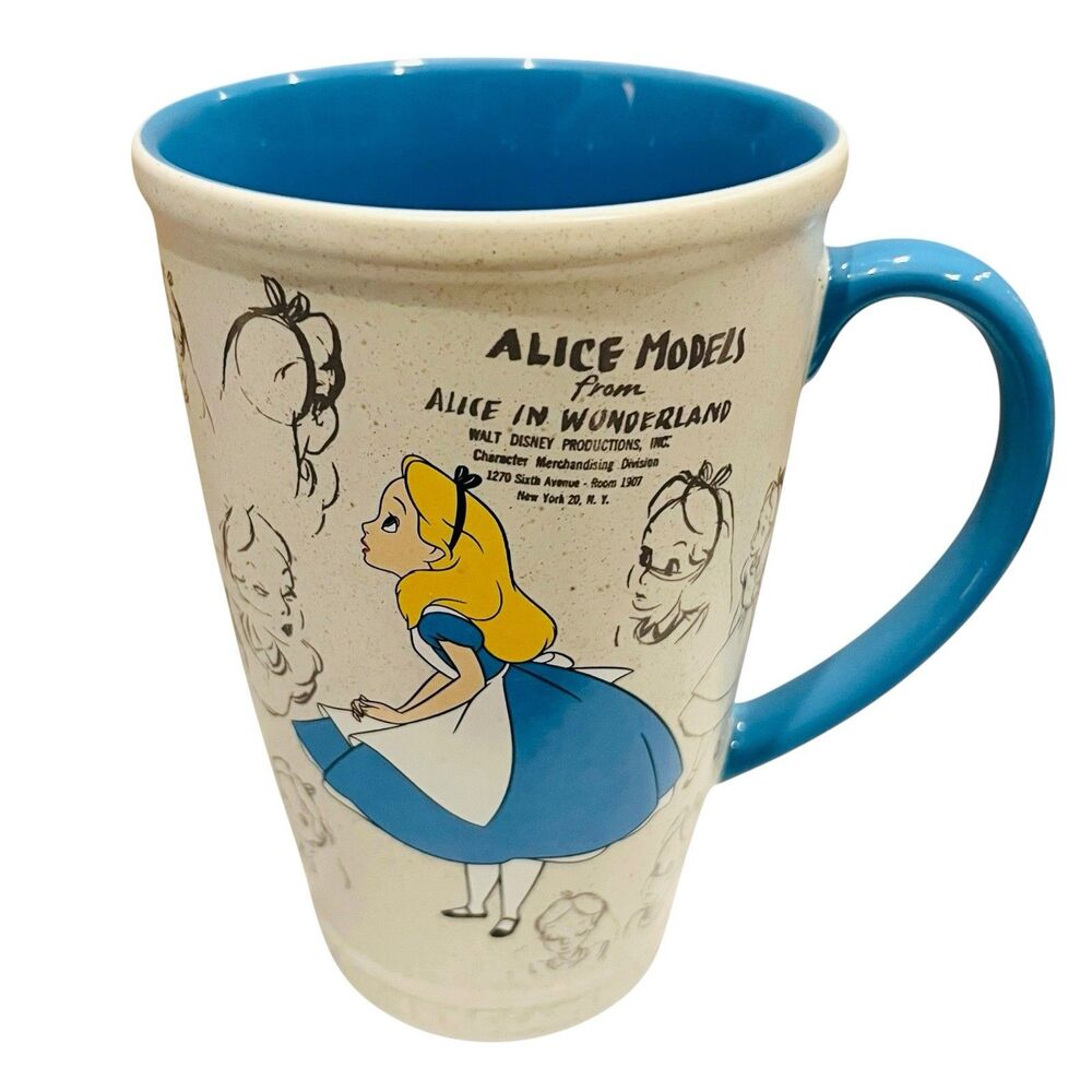 Disney Animator Series Alice In Wonderland Coffee Tea Mug Sketch Art 24oz NEW
